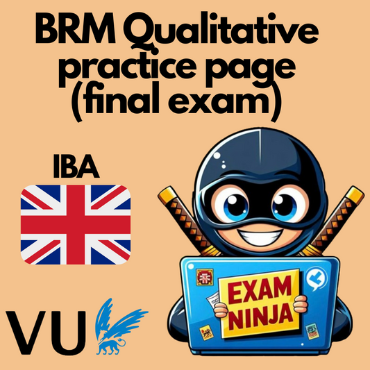 BRM Qualitative - Final Exam Practice Page (resit)