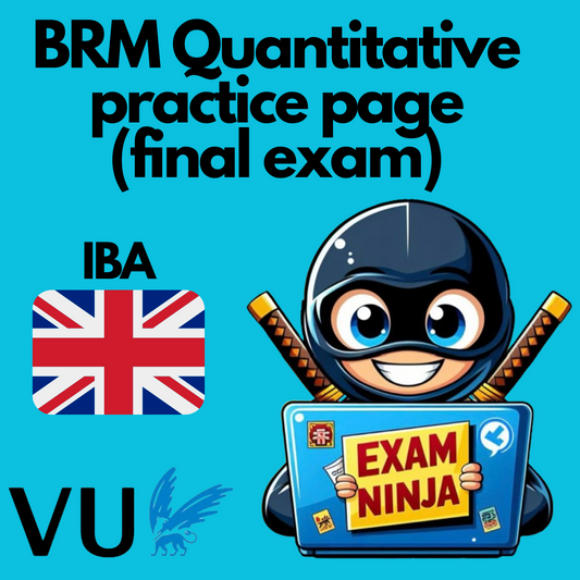 BRM Quantitative - Practice Page